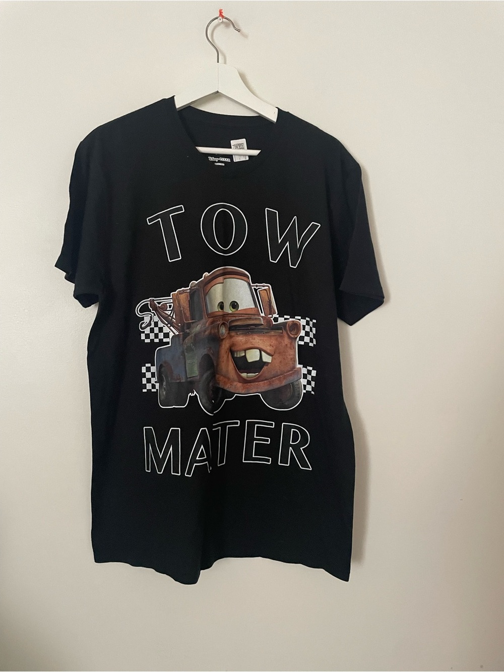 Unisex Gildan Black T-Shirt with Tow Mater Graphic